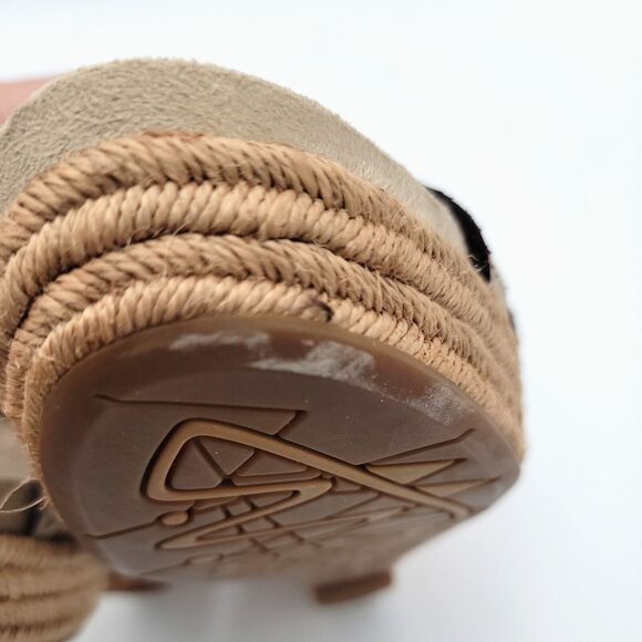 Earthies 8B Wedge Heel Sandals Corsica Tan Biscuit Leather Cork 3in Casual Beach - Picture 15 of 15